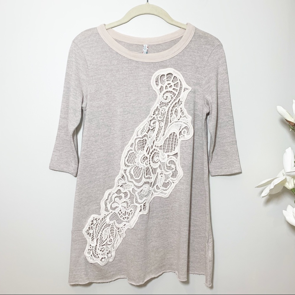 Free People Crochet Tunic Top